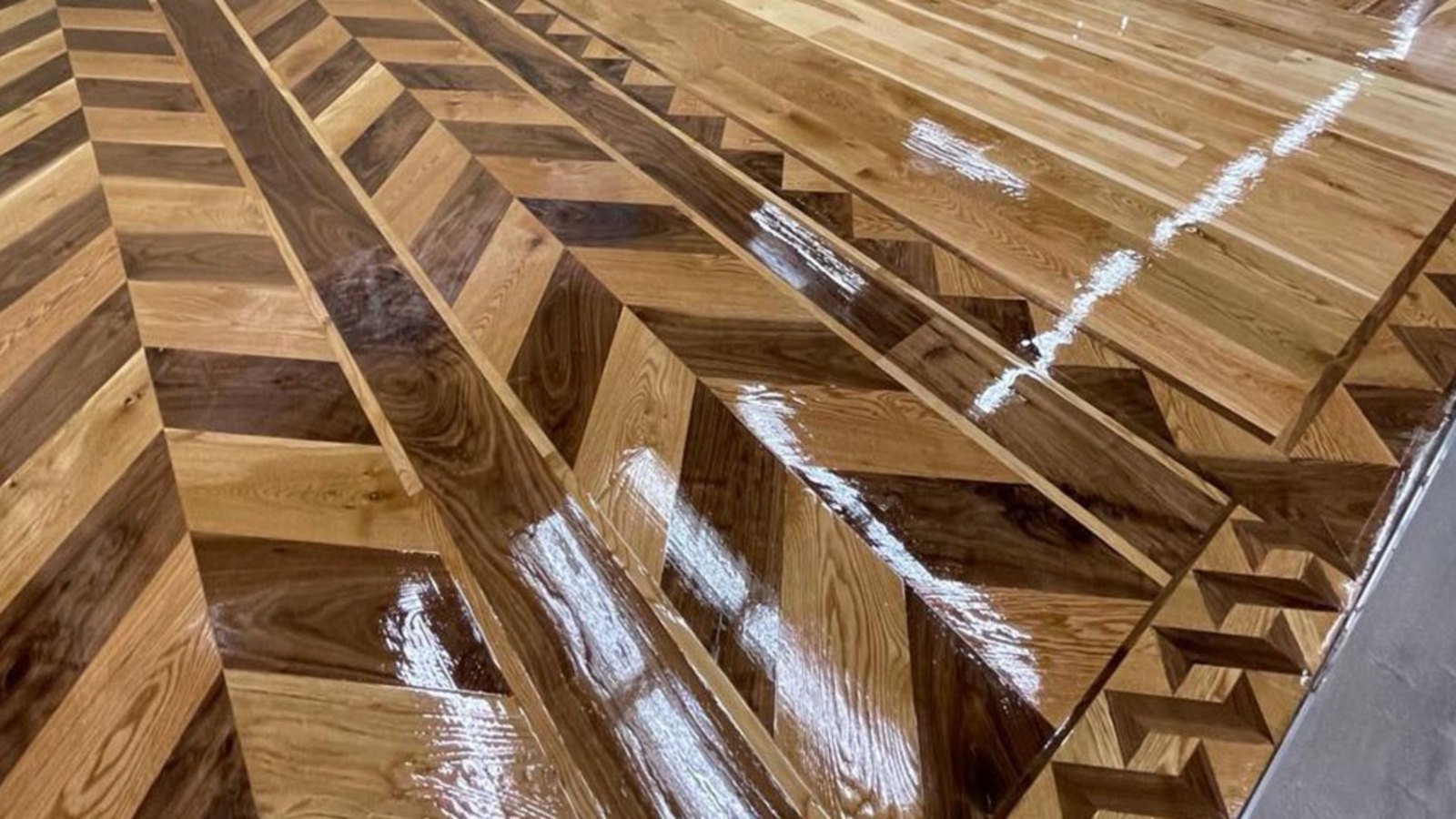 Hardwood floor being sanded and refinished by F&S Hardwood Floors in the Denver metro